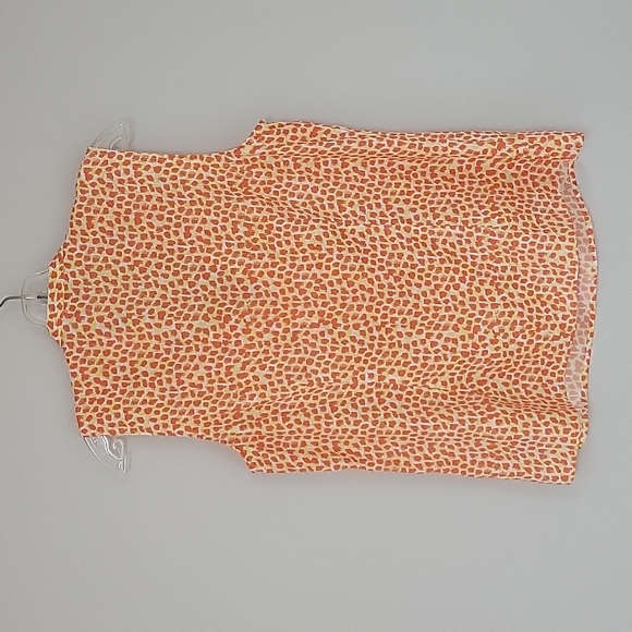 Ann Taylor Petite L Sleeveless Dress Shirt Animal Print - Picture 6 of 13